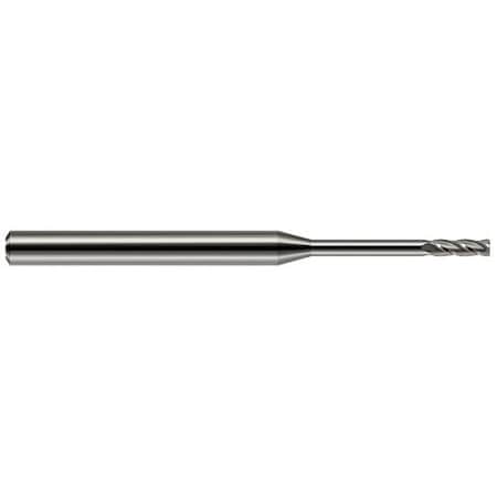 Harvey Tool 3/32 dia. x 0.01 in. Radius x 0.2790 in. x 0.95 in. Reach Carbide Corner Radius End Mill, 4 Flutes 730493